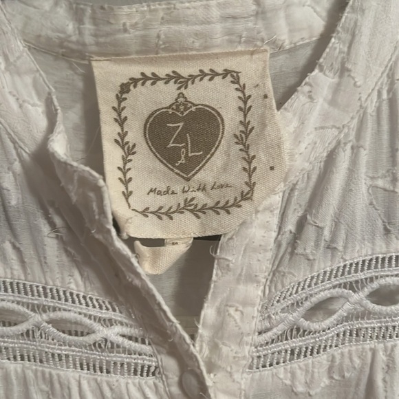 💗Z&L eyelet white blouse size S regencycore - Picture 5 of 12